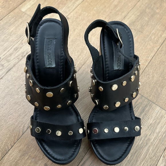 Steve Madden | Black Sandals Size 8 - Picture 1 of 4